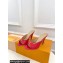 Louis Vuitton Heel 8.5cm Super Mules in Monogram-debossed patent calf leather Red 2024