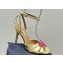 Aquazzura Heel 9.5cm Love Me Sandals in Leather Gold 2024