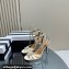 Aquazzura Heel 9.5cm Love Me Sandals in Leather Creamy 2024
