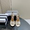 Aquazzura Heel 9.5cm Love Me Sandals in Leather Creamy 2024