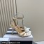 Aquazzura Heel 9.5cm Love Me Sandals in Leather Creamy 2024