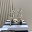 Aquazzura Heel 9.5cm Love Me Sandals in Leather Creamy 2024
