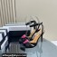 Aquazzura Heel 9.5cm Love Me Sandals in Leather Suede Black 2024