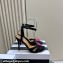 Aquazzura Heel 9.5cm Love Me Sandals in Leather Suede Black 2024