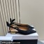 Aquazzura Bow Tie Ballets in Leather Suede Black 2024