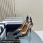 Aquazzura Heel 9.5cm Bow Tie Pumps in Polka Dot Black 2024