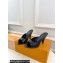 Louis Vuitton Heel 8.5cm Super Mules in Monogram-debossed patent calf leather Black 2024