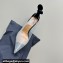 Aquazzura Heel 9.5cm Bow Tie Pumps in Mesh Black 2024