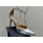 Aquazzura Heel 9.5cm Comet Pumps in Leather Silver 2024