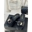 Chanel Heel 7.5cm Lambskin Platform Mules with Camellia Black 2024