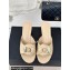 Chanel Heel 6.5cm Lambskin Mules with Camellia Beige 2024
