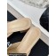 Chanel Heel 6.5cm Lambskin Mules with Camellia Beige 2024