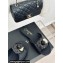Chanel Heel 1.5cm Lambskin Mules with Camellia Black 2024