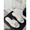 Chanel Heel 1.5cm Lambskin Mules with Camellia White 2024