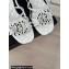 Chanel Heel 6cm Calfskin Quilting CC Logo Sandals White 2024