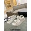 Chanel CC Logo Beach Sandals Camellia White Spring 2024