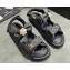 Chanel CC Logo Beach Sandals Camellia Black Spring 2024