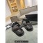 Chanel CC Logo Beach Sandals Camellia Black Spring 2024
