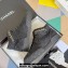 Chanel Denim Sneakers with Ankle Logo Top Quality Black 2024