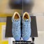 Chanel Denim Sneakers with Ankle Logo Top Quality Blue 2024