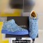 Chanel Denim Sneakers with Ankle Logo Top Quality Blue 2024