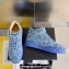 Chanel Denim Sneakers with Ankle Logo Top Quality Blue 2024