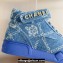 Chanel Denim Sneakers with Ankle Logo Top Quality Blue 2024