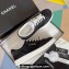 Chanel Suede Calfskin Logo Sneakers Top Quality Black 2024