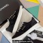 Chanel Suede Calfskin Logo Sneakers Top Quality Black 2024