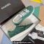 Chanel Suede Calfskin Logo Sneakers Top Quality Green 2024