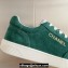Chanel Suede Calfskin Logo Sneakers Top Quality Green 2024