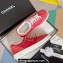 Chanel Suede Calfskin Logo Sneakers Top Quality Red 2024