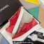 Chanel Suede Calfskin Logo Sneakers Top Quality Red 2024
