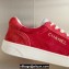 Chanel Suede Calfskin Logo Sneakers Top Quality Red 2024