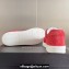 Chanel Suede Calfskin Logo Sneakers Top Quality Red 2024