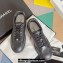 Chanel Calfskin Logo Sneakers Top Quality Black 2024