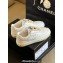 Chanel CC Logo Calfskin Sneakers G39978 White/Yellow 2024
