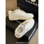 Chanel CC Logo Calfskin Sneakers G39978 White/Yellow 2024