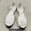 Chanel Mary Janes with Camellia and Ankle Strap White 2024