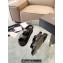 Chanel CC Logo Beach Sandals Patent Black Spring 2024
