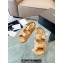 Chanel CC Logo Beach Sandals Camellia Beige Spring 2024