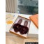 Louis Vuitton Mink Fur Lock It Flat Mules Burgundy 2024