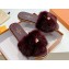 Louis Vuitton Mink Fur Lock It Flat Mules Burgundy 2024