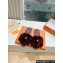 Louis Vuitton Mink Fur Lock It Flat Mules Burgundy 2024