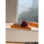 Louis Vuitton Mink Fur Lock It Flat Mules Burgundy 2024