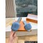 Louis Vuitton Mink Fur Lock It Flat Mules Blue 2024