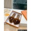 Louis Vuitton Mink Fur Lock It Flat Mules Coffee 2024