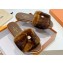 Louis Vuitton Mink Fur Lock It Flat Mules Coffee 2024
