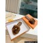 Louis Vuitton Mink Fur Lock It Flat Mules Coffee 2024