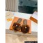 Louis Vuitton Mink Fur Lock It Flat Mules Coffee 2024